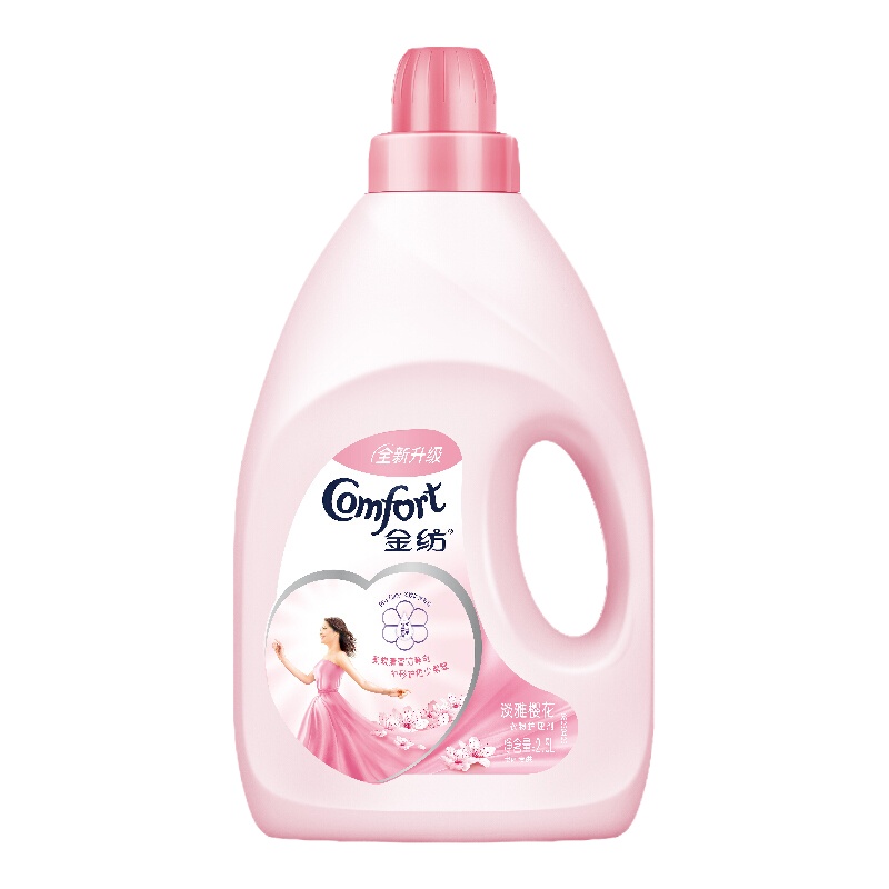 金纺衣物柔顺剂护理剂 柔软留香防静电 淡雅樱花香味2.5L