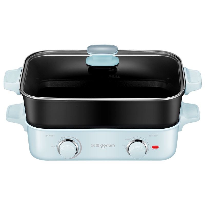 东菱(Donlim)多功能料理锅 家用可定时多功能 火力可调 不沾涂层电火锅DL-5701(蓝)