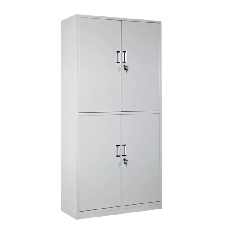 递乐文件柜铁皮柜4门资料柜办公柜双节柜文档储存柜档案资料盒柜