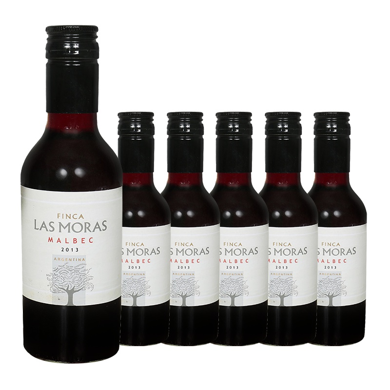 阿根廷原瓶进口 罗斯摩萨马尔贝克红葡萄酒Las Moras Malbec 整箱装187ml*6瓶