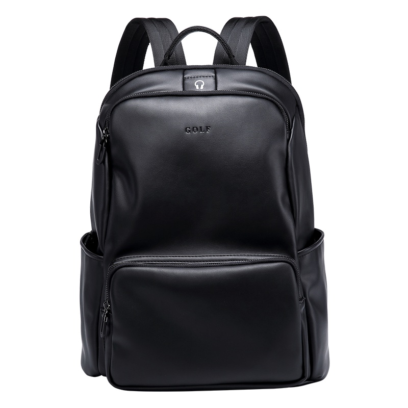 高尔夫GOLF男士双肩背包可装14英寸笔记本电脑包轻便防水大容量学生书包带耳机孔