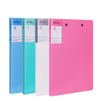 得力(deli) 27030亮彩系列A4双强力夹硬文件夹 不锈钢夹具试卷资料诗朗诵签约夹板 4只/组