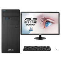 华硕(ASUS)S300TA台式电脑 23.8英寸大屏高清 家用办公商务电脑主机套装(I5-10400F 8G 512 G WIN10 2G独显)