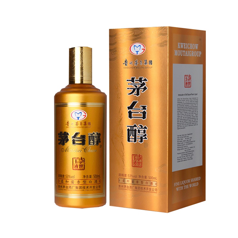 茅台醇 盛世金色酒 53度500ml*1 盒装 酱香型白酒 入口柔顺