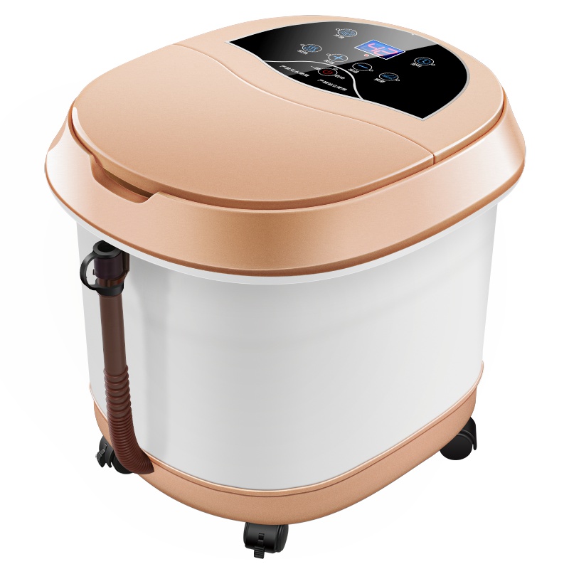 佳仁（JARE） 390可拆卸更换按全自动足浴盆 电动滚轮按摩加热家用按摩器洗脚盆 数码香槟金