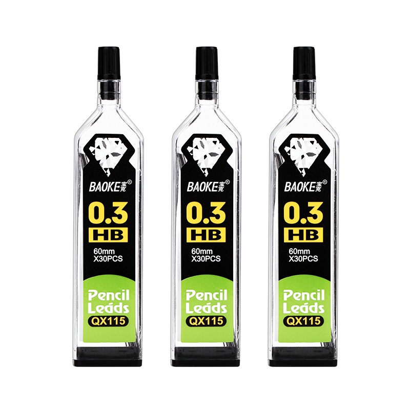 宝克(BAOKE)QX-115 自动铅笔芯活动铅芯 专业美术绘画办公书写铅笔芯 12支/盒 1盒