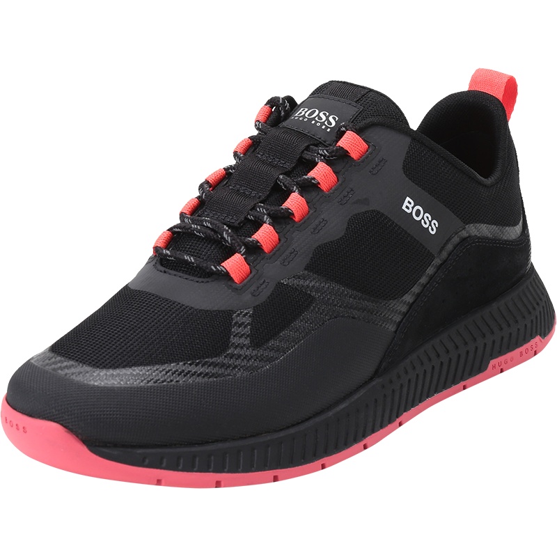 HUGO BOSS 雨果博斯 男士 织物配皮等多种材质拼接系带休闲运动鞋50447846