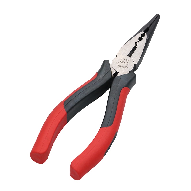 长城精工 6英寸专业日式双色柄多功能尖嘴钳 尖口钳剥线钳 150mm 212176