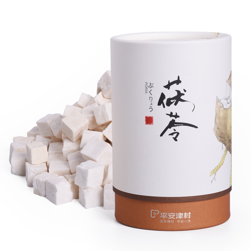 平安津村 茯苓 茯苓丁 茯苓块 250g罐装 云南茯苓
