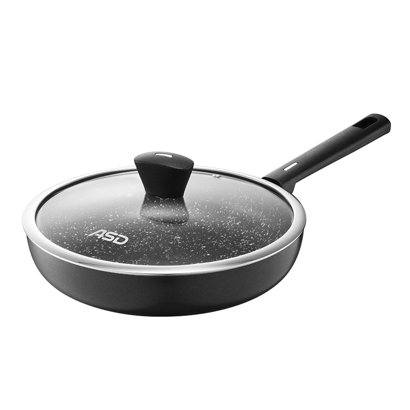 爱仕达(ASD)26CM煎锅新式不粘煎锅易洁麦饭石色不粘煎蛋煎饼牛排锅燃气电磁炉通用JL26A3WG