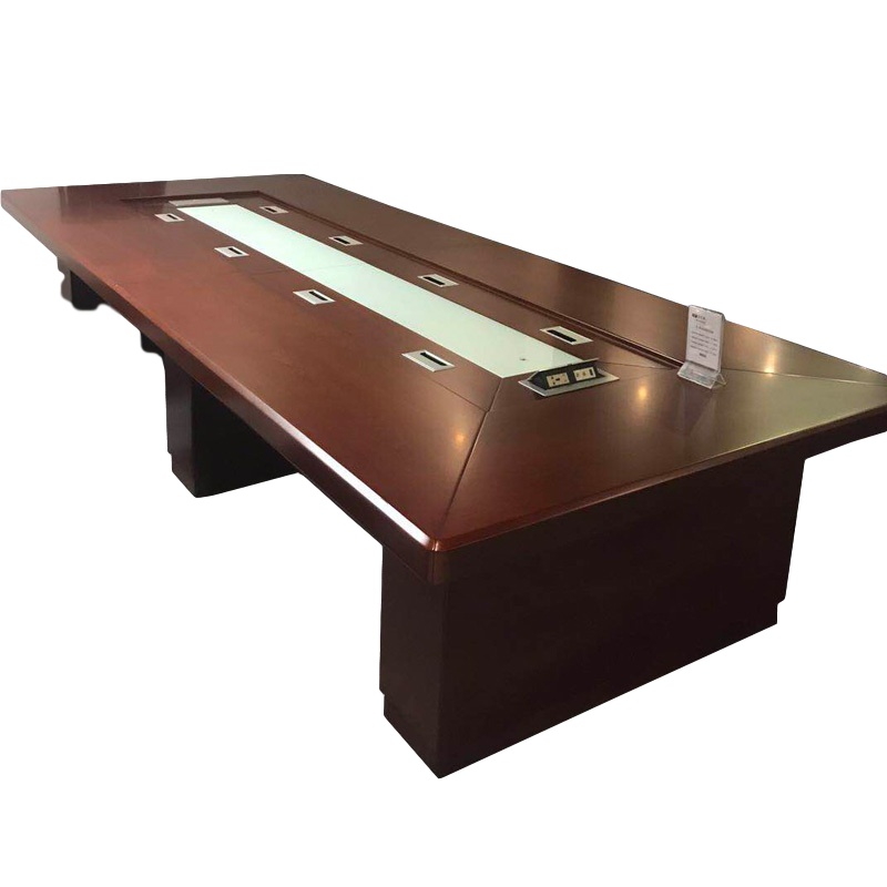 逐鹿中原办公桌会议桌油漆洽谈培训工作台HY763长方形办公会议桌