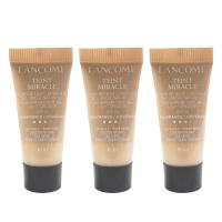 【国内专柜版】兰蔻(LANCOME)兰蔻全新奇迹薄纱光采粉底液5ml*3 P-01雾面轻薄妆容