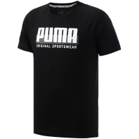 PUMA彪马男装运动服圆领LOGO短袖跑步健身T恤844630