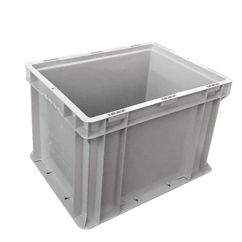 海斯迪克 gnjz-155 加厚塑料零件箱 汽车配储物箱周转箱 收纳工具箱零件箱带盖运输物流箱 C箱-无盖灰色