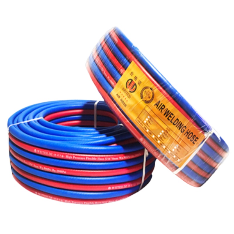 氧气乙炔双色管煤气 红加蓝各50米/卷 不带铜接头