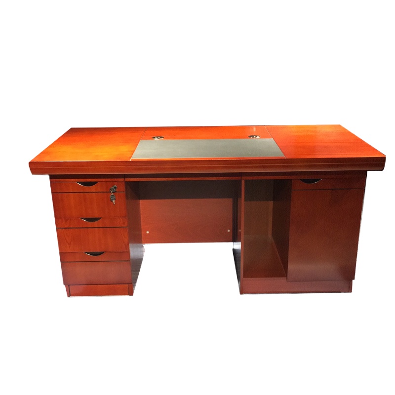 榭邦xb-1451-抽板皮板职员台办公家具现代中式电脑桌班桌员工办公台4单人职员办公桌 1.6米办公桌