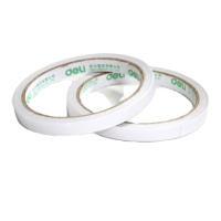 得力(deli)高粘性棉纸双面胶带 9mm*10y(9.1m/卷) 10卷袋装 办公用品 30400