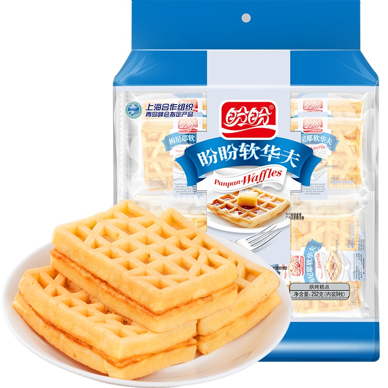 盼盼 梅尼耶软华夫(奶香味)252g/盒