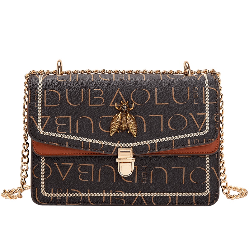 都宝路(dubaolu)蜜蜂女包包链条单肩斜跨 时尚小方包单肩包百搭潮1DKI149721