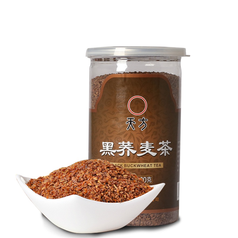 安徽天方茶叶 500g罐装黑苦荞茶 谷物茶 花草茶 罐装茶