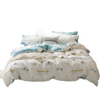 曼凝家纺 全棉小清新单人1.2/1.5米三件套纯棉insAB版正反可用2.0米双人四件套