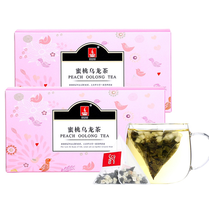 [买1送1]溢香醇 蜜桃乌龙茶 饮料冷泡花果茶三角包茶盒装袋泡茶30g/盒
