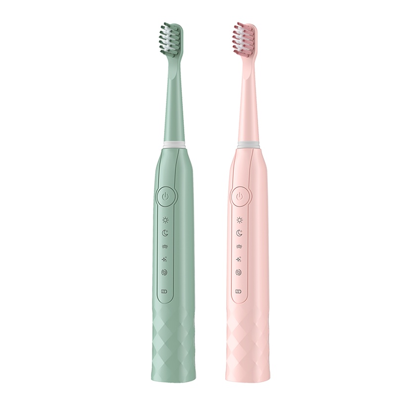 贝贝康(BBKON)电动牙刷D-01-2 组合套装 五档模式 声波震动 全身水洗 持久续航 15000转/分钟 高速震动