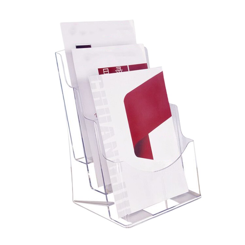 正时达 A4亚克力3层单页盒 展示架 三层资料架 挂壁文件收纳资料盒 单个装