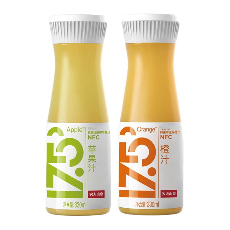 农夫山泉17.5°橙汁330ml nfc鲜果冷压榨纯水果汁饮料