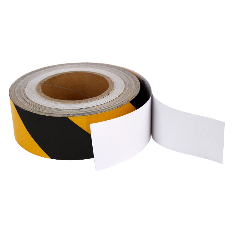 黄黑斜纹警示胶带 消防安全警戒线 加厚反光膜