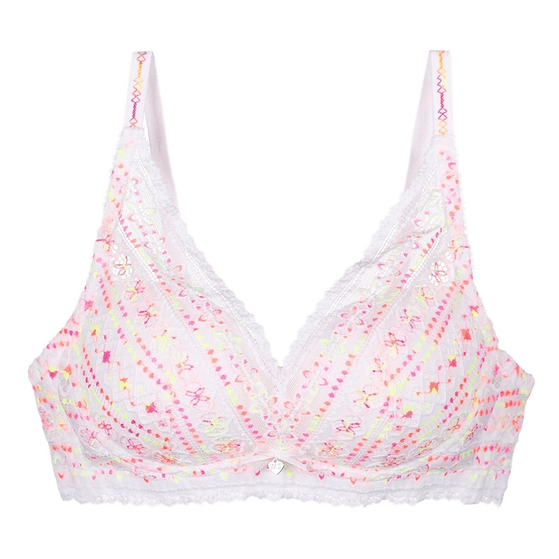 IMIS爱美丽无钢圈文胸白色内衣聚拢性感蕾丝女士胸罩