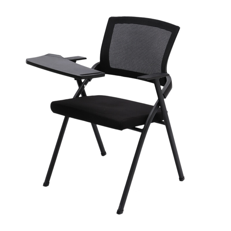 卓澳(ZHUOAO)培训椅带写字板折叠桌椅一体学生靠背职员办公椅子简约网布会议椅—A15