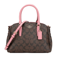 COACH 蔻驰 奢侈品 欧美时尚经典女士深卡其色印花人造革手提单肩杀手包女斜挎包 F29434 IMP6B