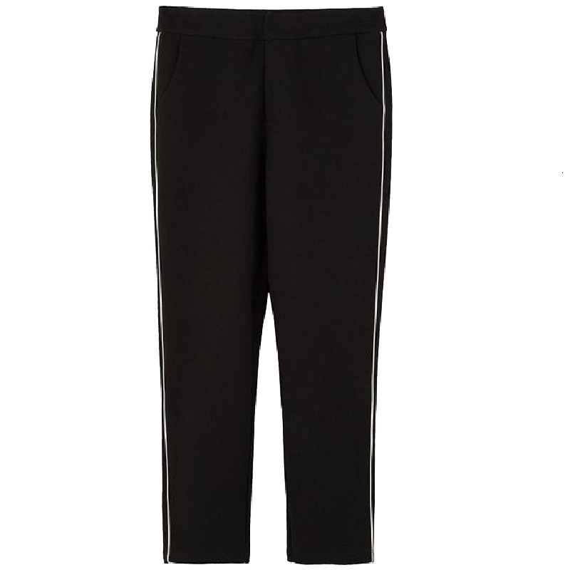 新款拉夏贝尔潮流裤秋冬韩版时尚工装裤修身显瘦直筒小脚九分裤休闲裤1T000882