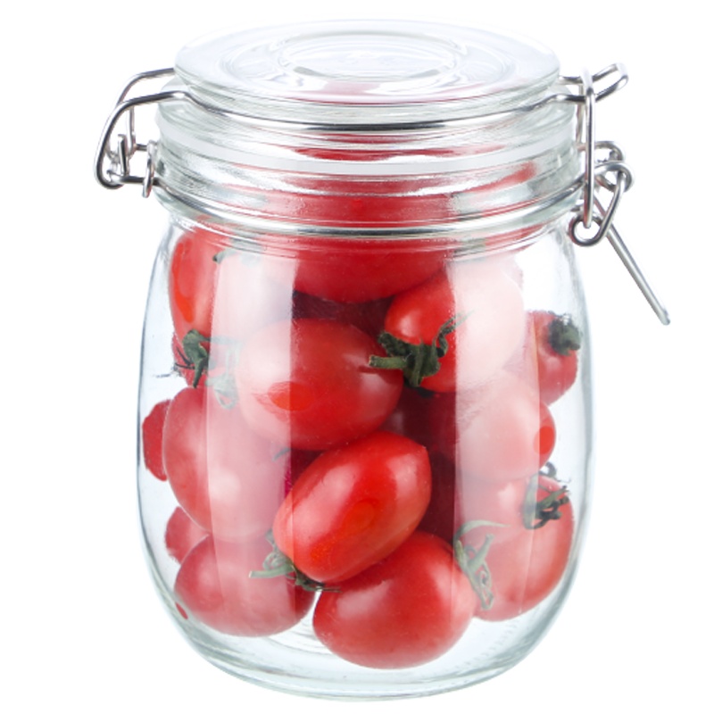 禧天龙Citylong不锈钢卡扣无铅玻璃圆形密封罐收纳罐储物罐800ml B-8247