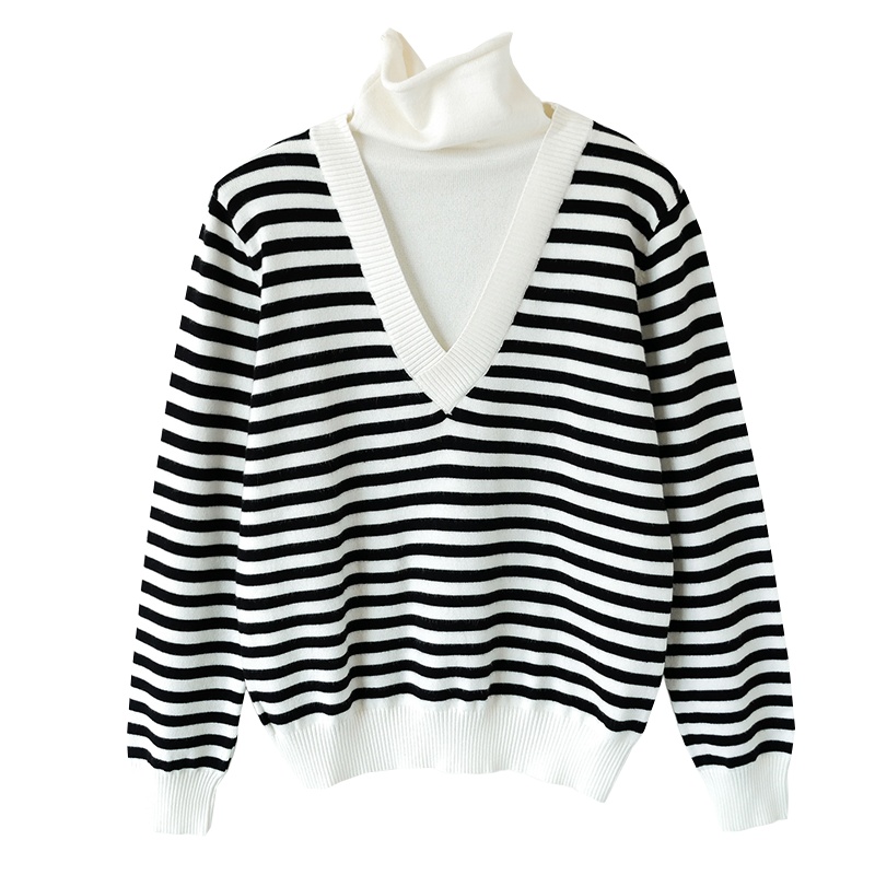 雪米贝奴 秋冬新款女高领宽松毛衣大码羊毛衫