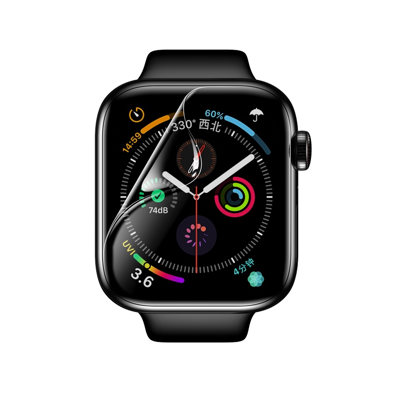 古尚古 applewatch6/se保护膜iwatch5代苹果手表全包软膜3/4钢化膜6水凝watch全屏覆盖se屏幕