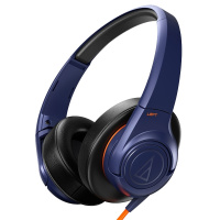 铁三角(Audio-technica) ATH-AX3 NV 便携式头戴式耳机耳麦扁平式导线设计 海军蓝
