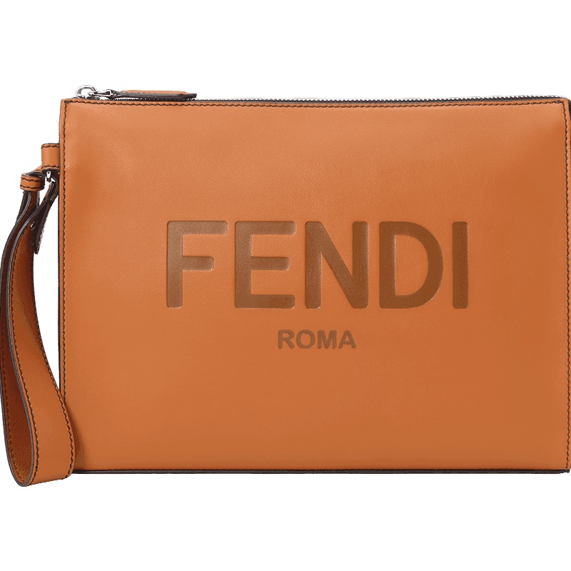 预售 芬迪 FENDI 男女通用手拿包 LOGO标识 光面皮 7VA491