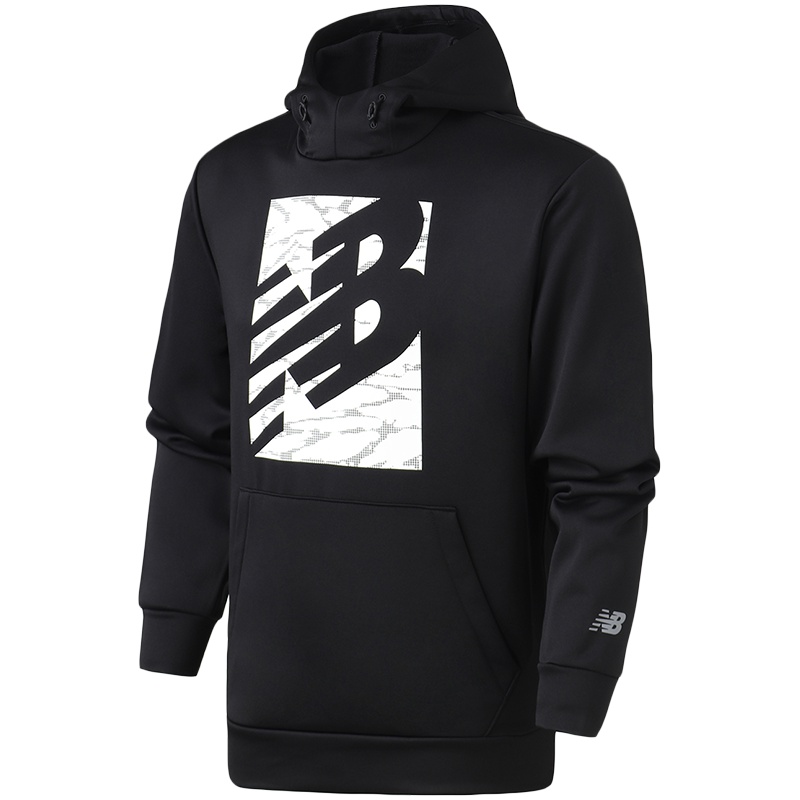 【自营】New Balance/NB男装卫衣新款套头连帽细绒休闲运动服AMT91008