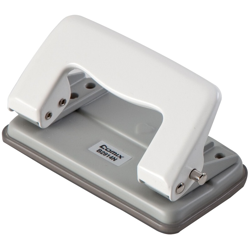 齐心(comix)B2914N两孔打孔机2个 可打12张纸 二孔打孔器 打洞器 手动省力打孔机