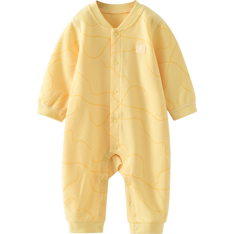 童泰(TONGTAI)2021四季3-18月婴幼儿衣服男女宝宝纯棉对开立领闭裆蛤衣连体衣儿童家居服连体衣