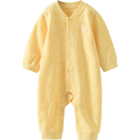 童泰(TONGTAI)2021四季3-18月婴幼儿衣服男女宝宝纯棉对开立领闭裆蛤衣连体衣儿童家居服连体衣
