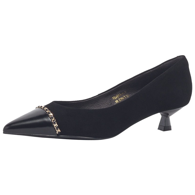 St&Sat/星期六新款格子浅口单鞋尖头中跟优雅通勤女SS03111113