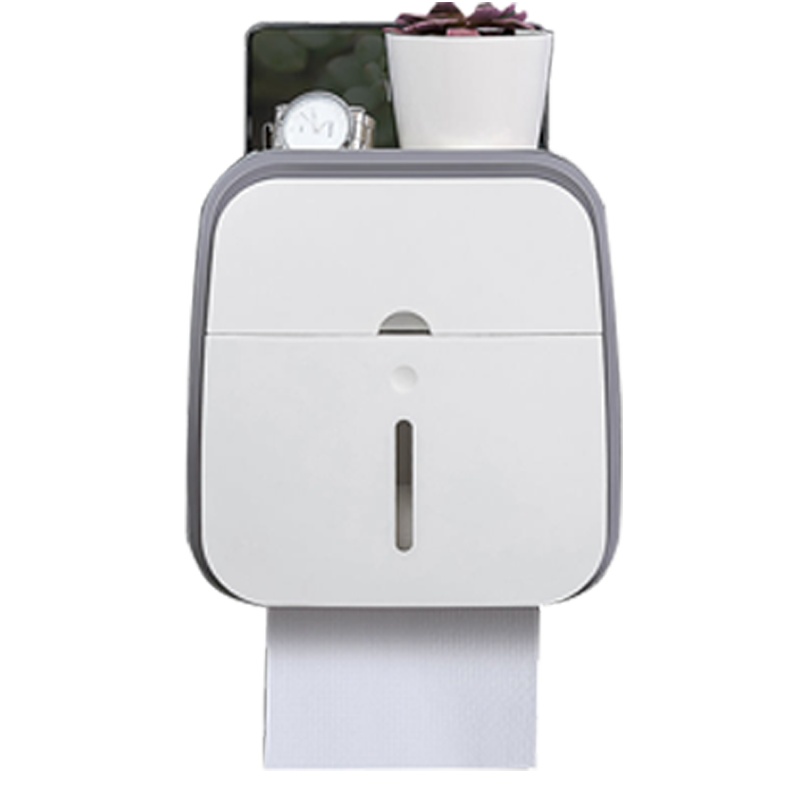 卫生间纸巾盒蓝色厕所卫生纸置物架壁挂式抽纸盒免打孔创意防水纸巾架装饰收纳架