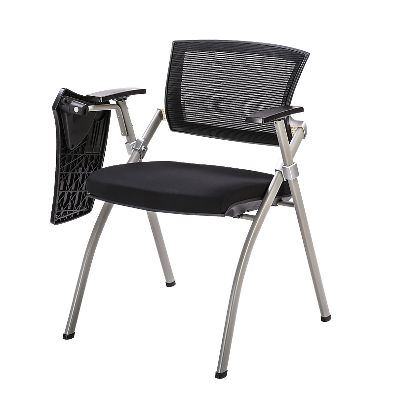 [红心家居]培训椅办公椅折叠椅带写字板会议椅新闻记者开会椅子