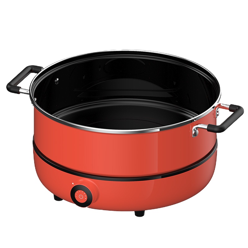 九阳(Joyoung)电火锅 旋控电磁炉 IH电磁加热火锅炉 多功能涮火锅家用电火锅C21-HG5 橙色  