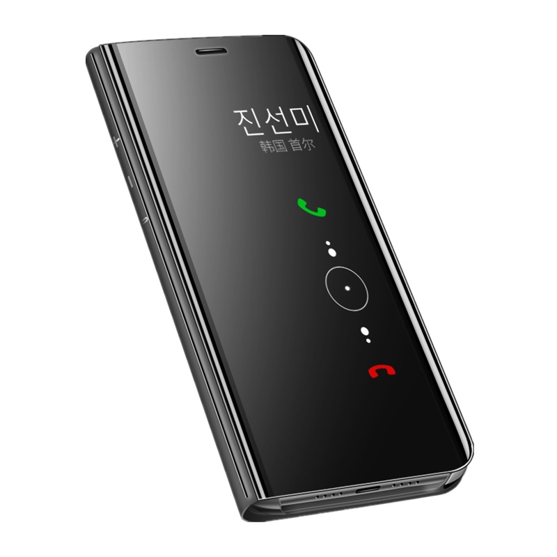 [送钢化膜两张]高铭宣华为P10手机壳P10plus保护套全包防摔镜面翻盖皮套智能休眠个性创意青春版