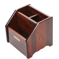盛木(shengmu)SM-6003笔筒 木质笔筒 简易笔筒 桌面笔筒 防红木礼品笔筒 办公用品 (棕色)笔筒/笔袋