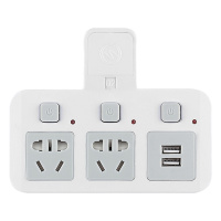 插座转换器多功能usb手机充电带夜灯一转多插座家用智能插排无线插板不带线宿舍用学生开 三插位带USB（需白色请留言）